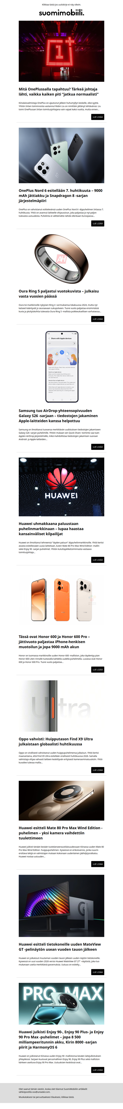 SuomiMobiilin uutiskirje 24.3.2026