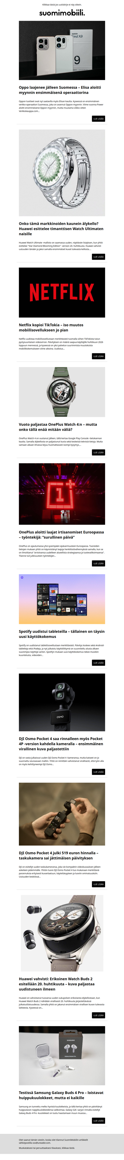 SuomiMobiilin uutiskirje 17.4.2026