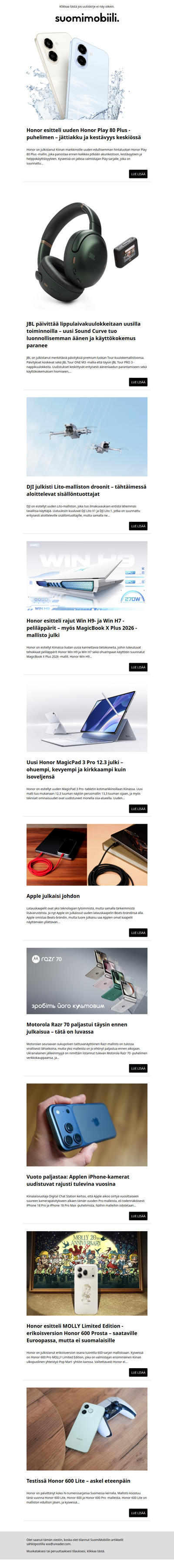 SuomiMobiilin uutiskirje 24.4.2026