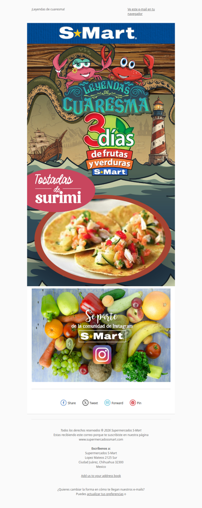 Las ofertas ya salieron del mar… y están en S-Mart 🦀