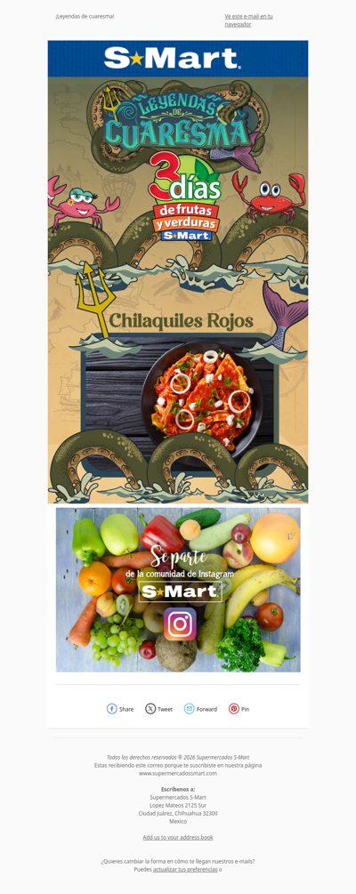 Si es cuaresma… ¡el plan es marisco de el S-Mart puchunga! 🦀💕