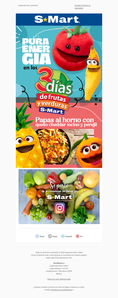 ¡FRESCURA, ENERGÍA y SABOR en S-Mart! 🍎🍓