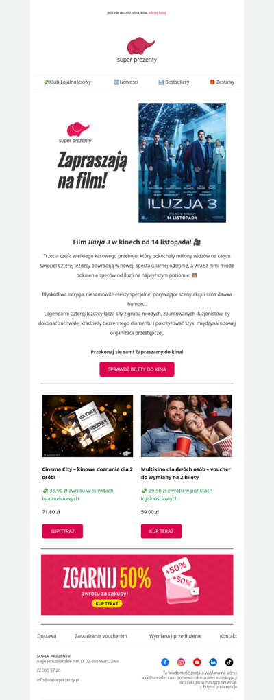 Nie przegap filmu „Iluzja 3” w kinach od 14 listopada! 🎥