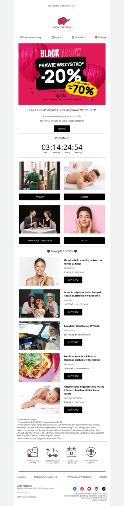 🖤 Black Friday 🖤 -20% na prawie WSZYSTKO!