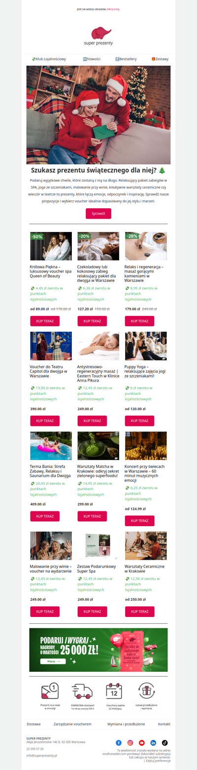 Od SPA po teatr... 🎁  Podaruj jej chwile tylko dla siebie!