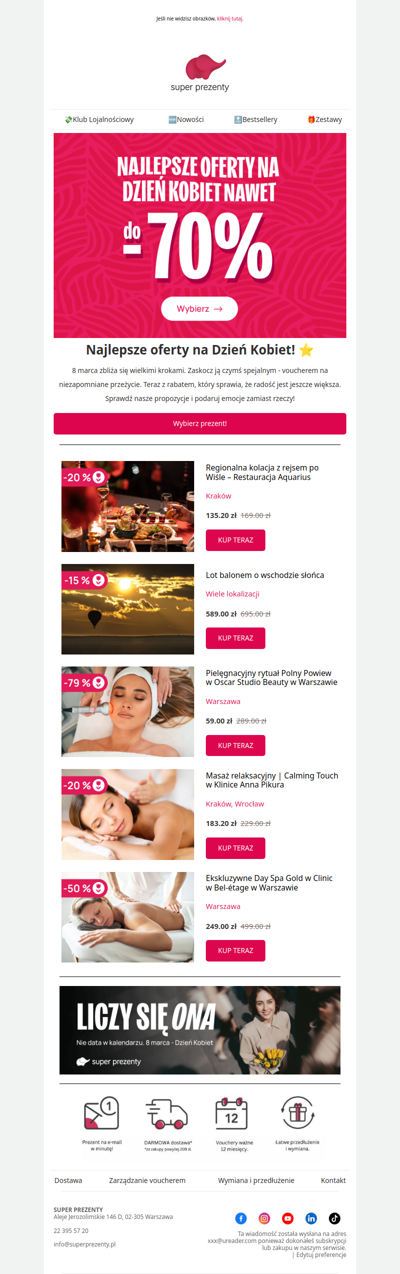 Dzień Kobiet już blisko 🌷 Wybierz przeżycie zamiast rzeczy!