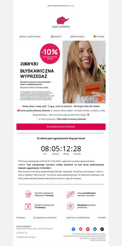 Karta podarunkowa Zalando -10%! 💥