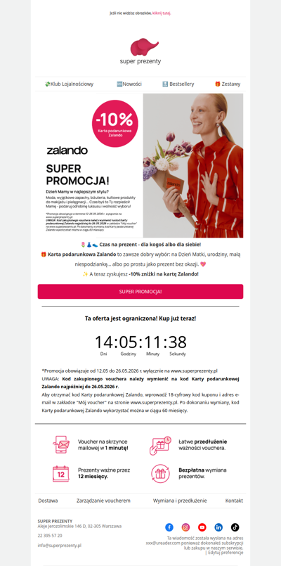 Karta podarunkowa Zalando -10%! 💥