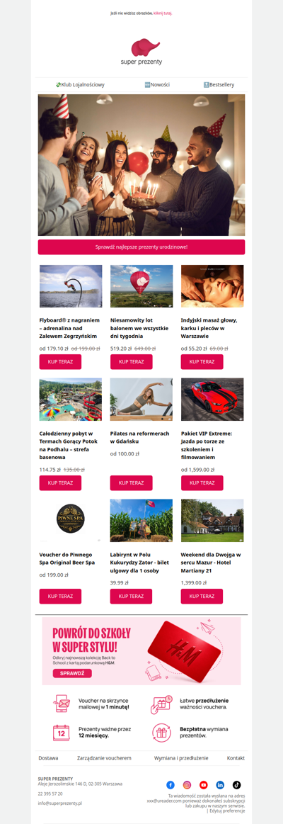 Urodziny? Podaruj coś, co się przeżywa! 🎁