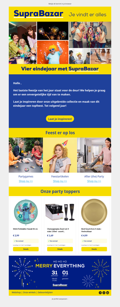 Vier eindejaar met SupraBazar