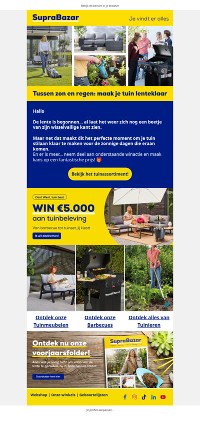 Tussen zon en regen: maak je tuin lenteklaar