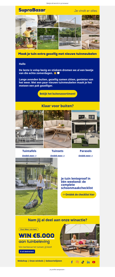 Maak je tuin extra gezellig met nieuwe tuinmeubelen