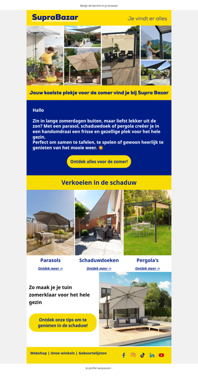 Jouw koelste plekje voor de zomer vind je bij Supra Bazar
