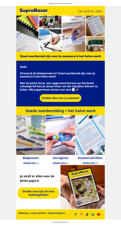 Goed voorbereid zijn voor je examens is het halve werk