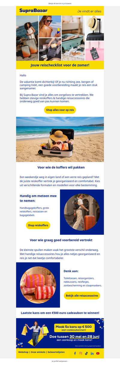 Jouw reischecklist voor de zomer!