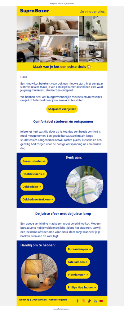Maak van je kot een echte thuis 🏠
