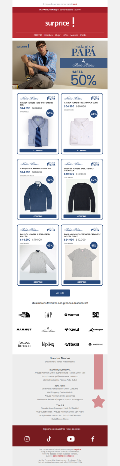 Un clásico para papá: Brooks Brothers hasta 50% dscto