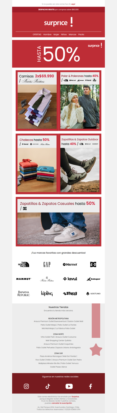 Hasta 50% de dscto 🔥 en Surprice
