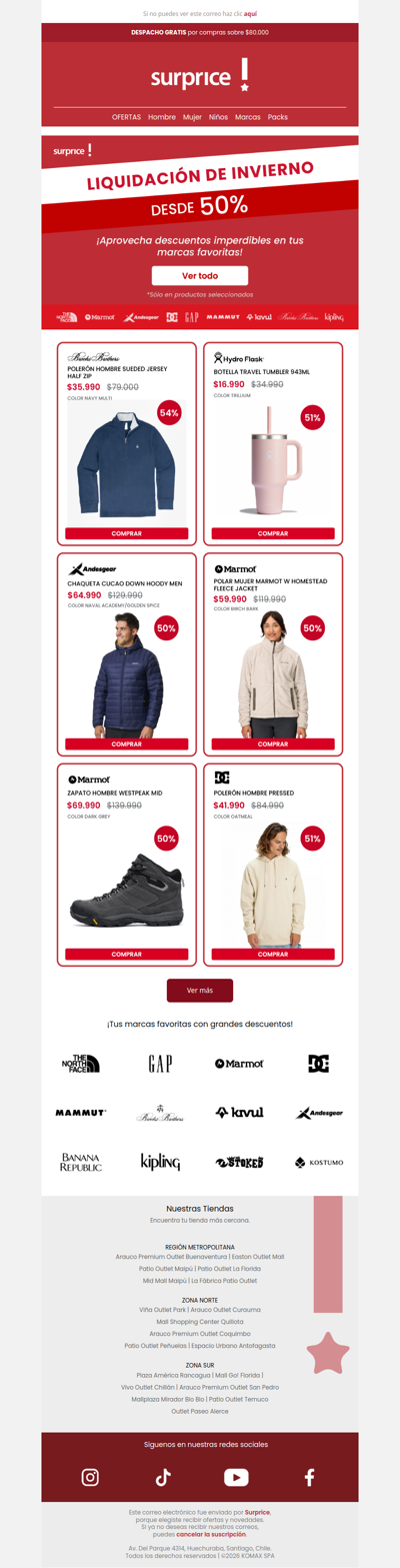 ¡Liquidación de invierno desde -50%! 🔥