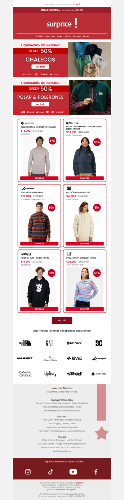 ¡Liquidación de invierno desde -50%! 🔥
