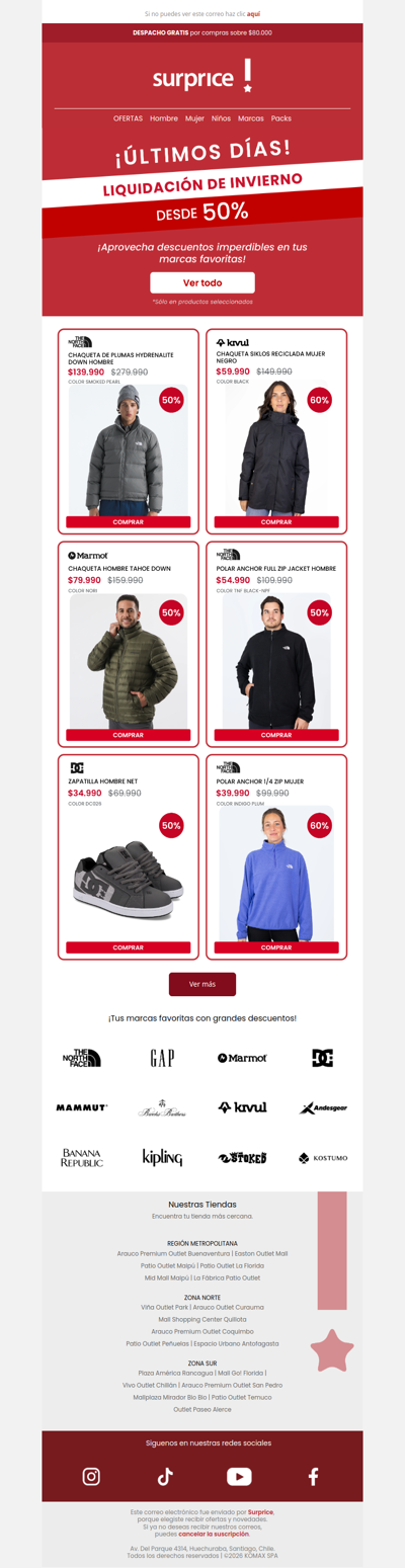 ¡ÚLTIMOS DÍAS! Liquidación de Invierno 🔥