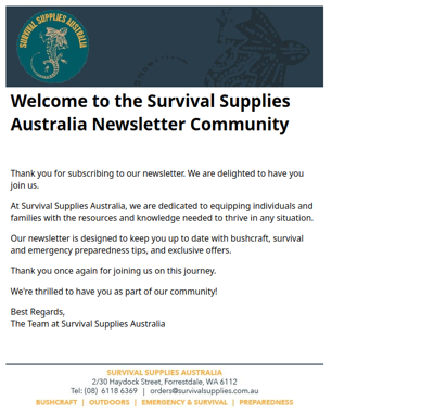 Newsletter subscription success