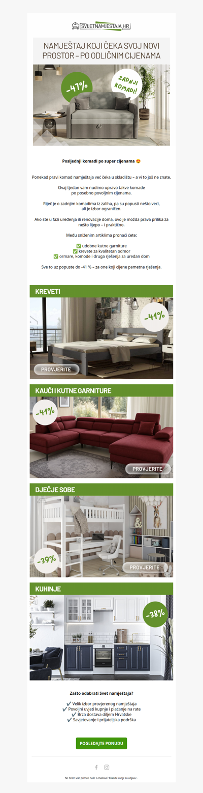 Posljednji komadi po super cijenama – do -41 %