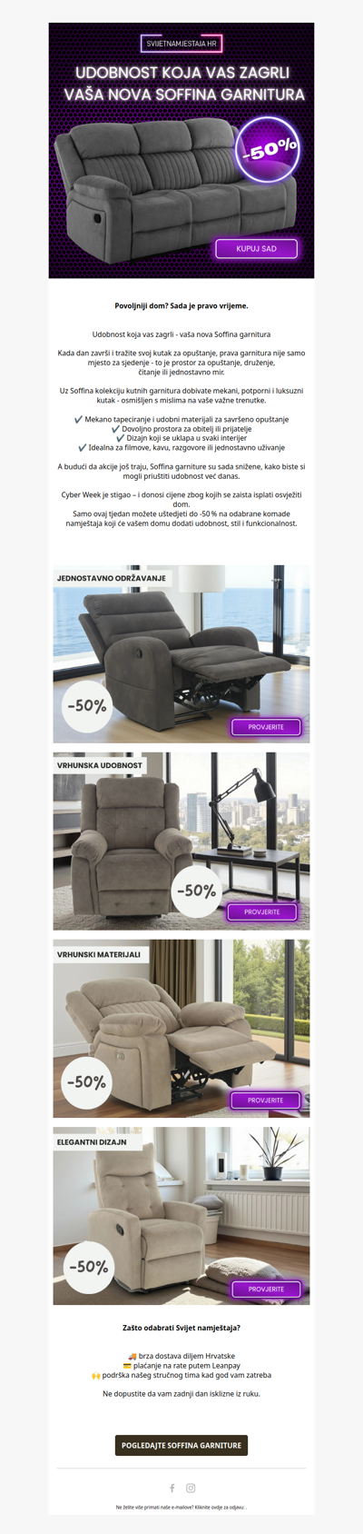 Vrijeme je za savršenu udobnost - Soffina kutne garniture sada na akciji