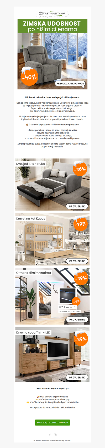 ❄️ Zimska udobnost po nižim cijenama