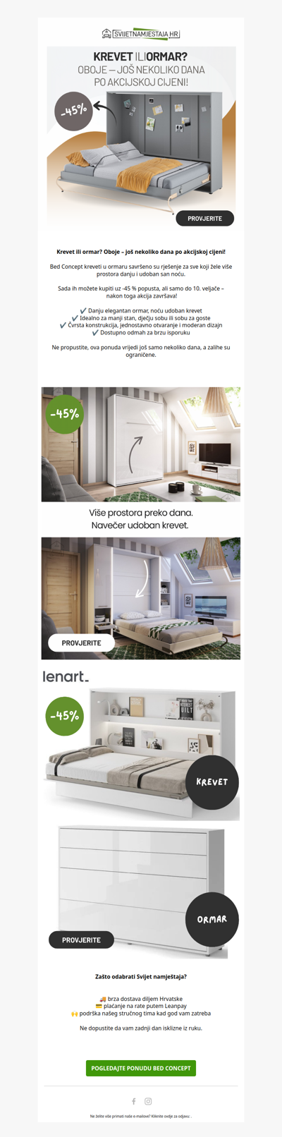 ⏳ Kreveti u ormaru sniženi 45% još ovaj tjedan