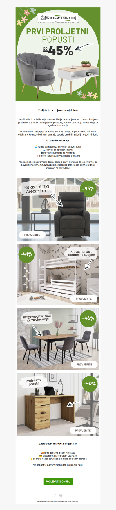 🌱 Prvi proljetni popusti, do -45 %