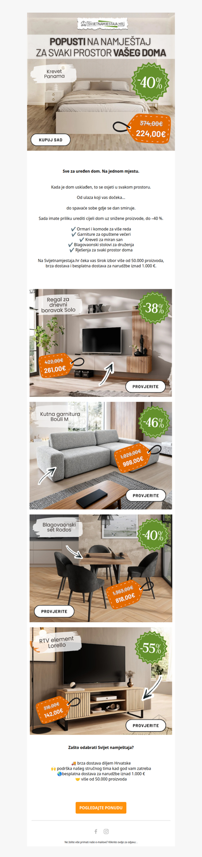 Dom uređen od ulaza do spavaće sobe ( do –40 %)