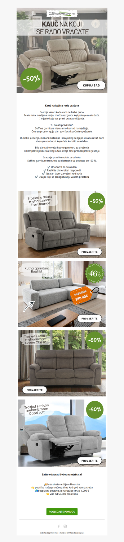 Soffina garniture za vaše večeri, do –50 %