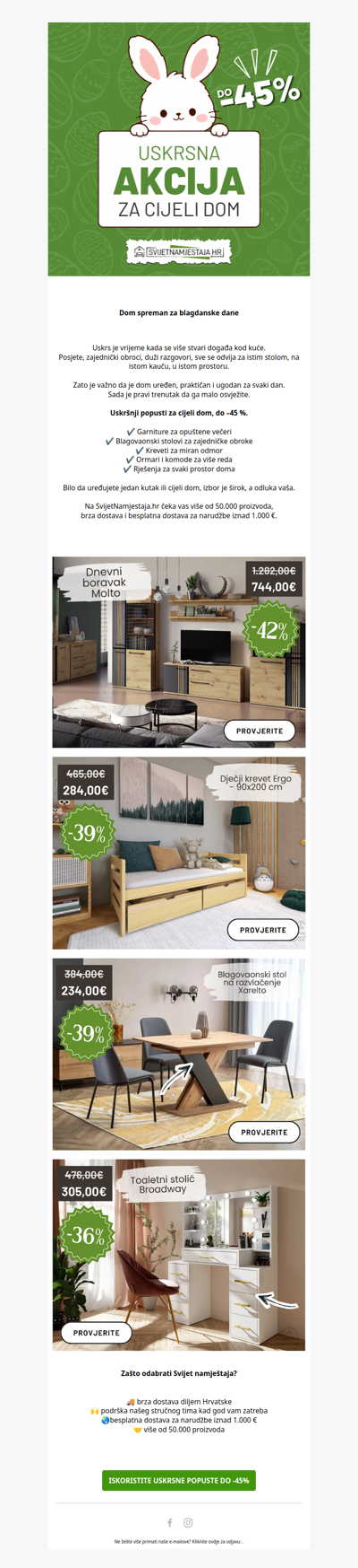 🥚 Uskršnji popusti za cijeli dom, do –45 %