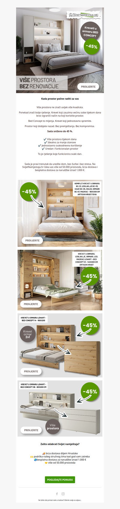 Više prostora, bez selidbe (-45%)