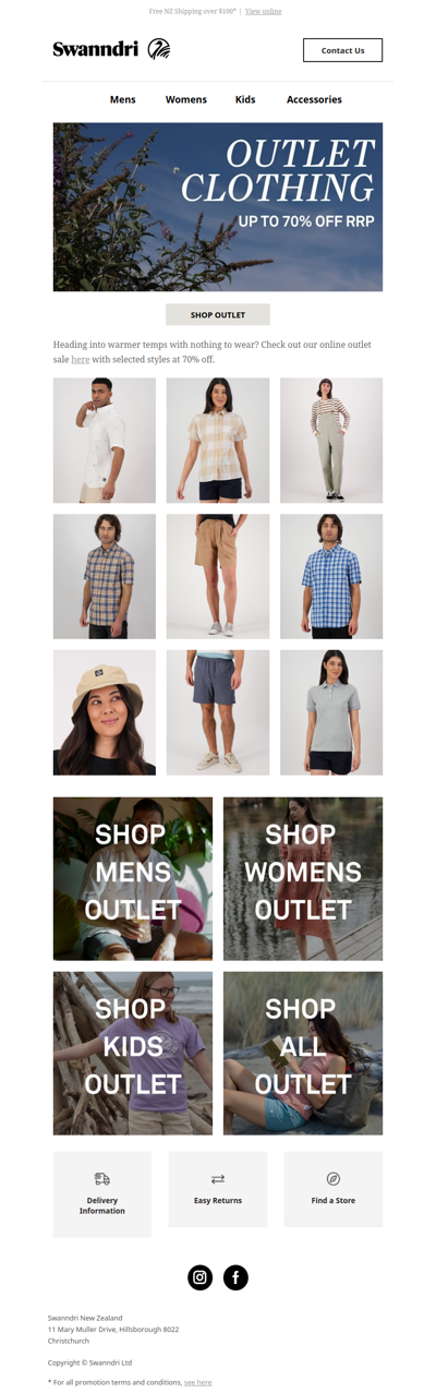 Swanndri Outlet Clothing - Up To 70% Off!