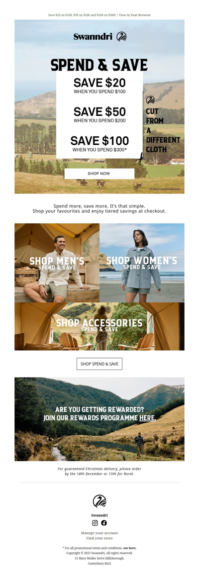 Save Up To $100 With Spend & Save; On Now!