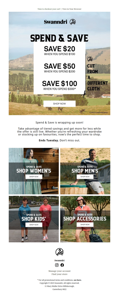 Spend & Save Ends On Tuesday! 🛒