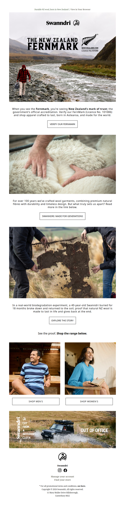 Swanndri x Fernmark: New Zealand’s Mark of Trust