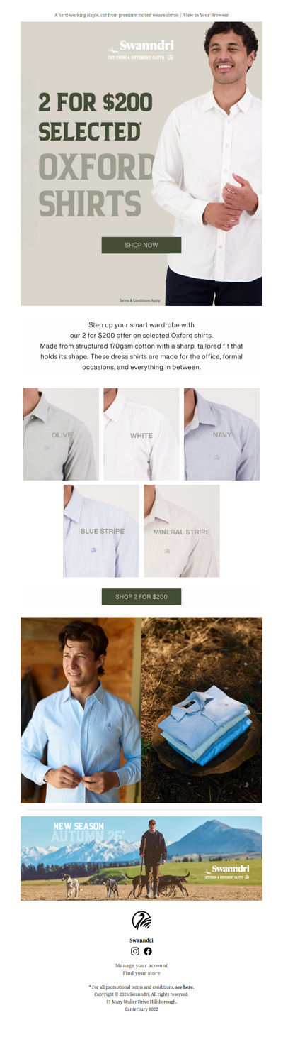 Your New Everyday Oxford: 2 For $200 👔