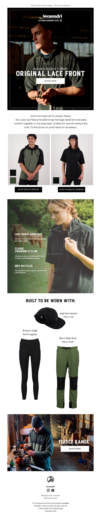 *NEW* Lace Up Hoodie | Fleece Range Out Now!