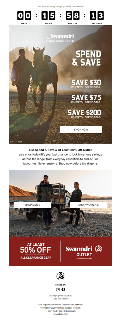 Spend & Save Ending Today!! 💲