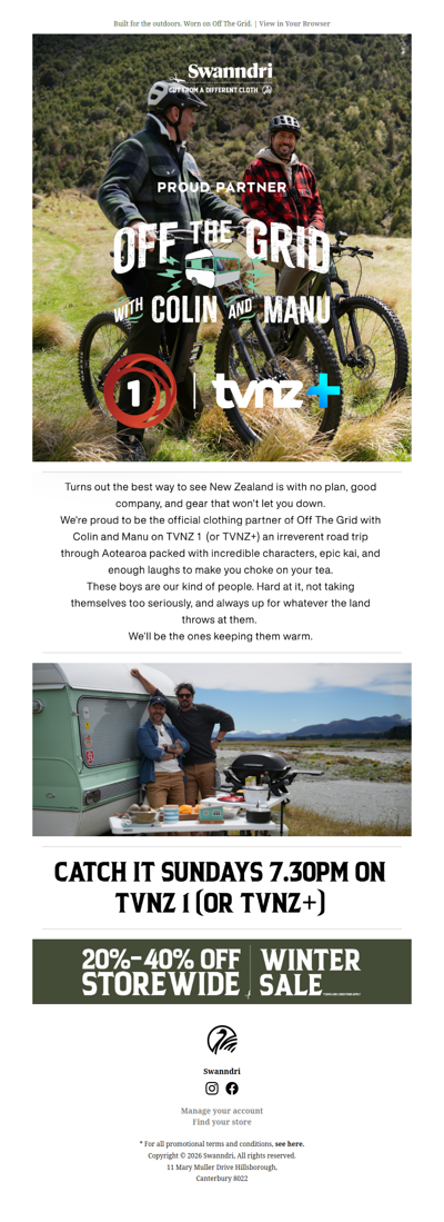 Swanndri x Off The Grid!