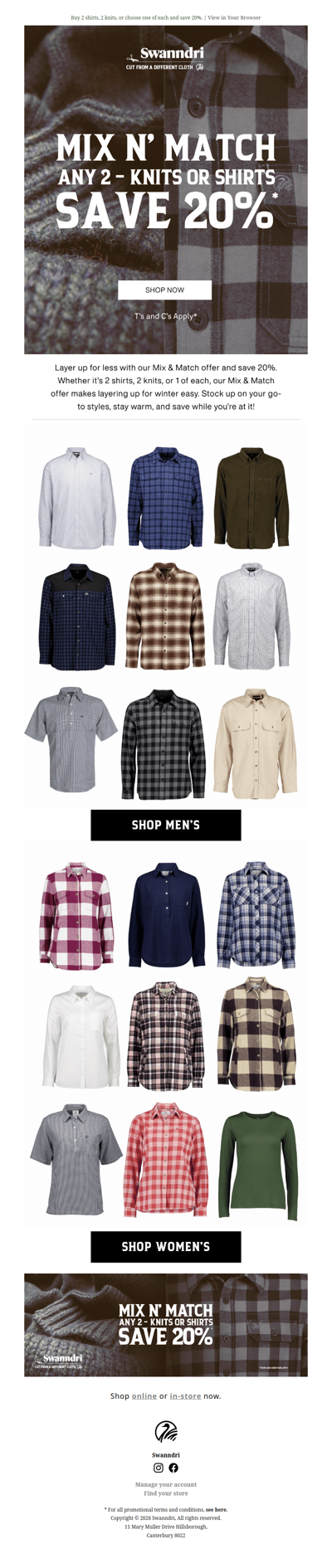 Mix & Match Any 2 - Save 20%