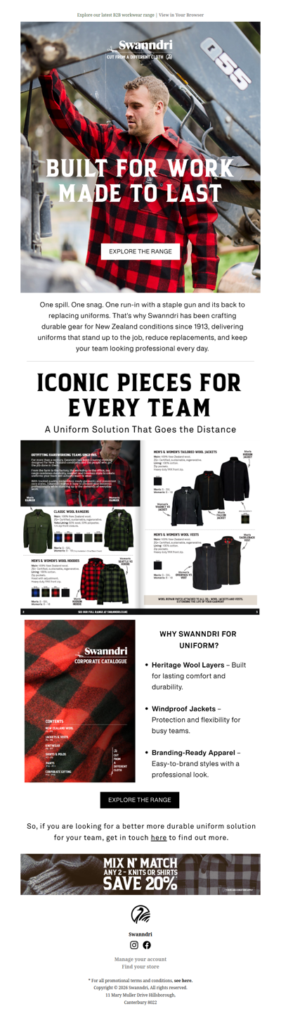 Transform Your Team's Style with Swanndri!