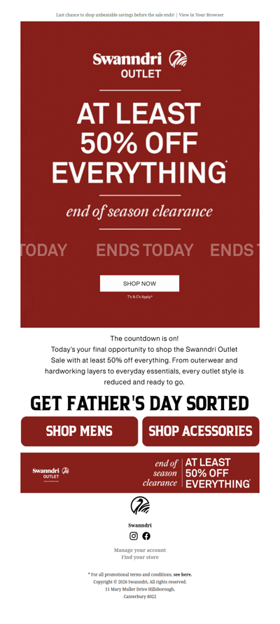 At Least 50% Off. Ends Tonight⏰