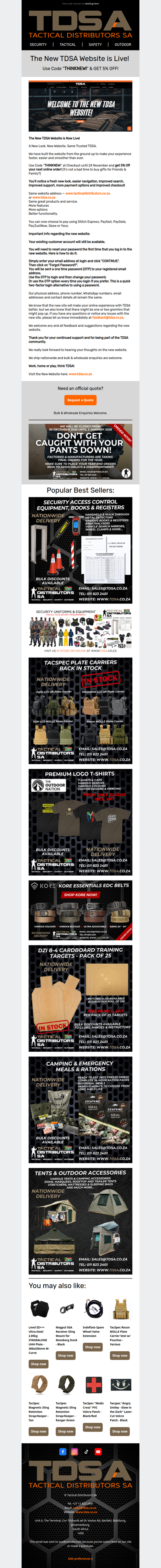 The New TDSA Website is Live! Check it out now!