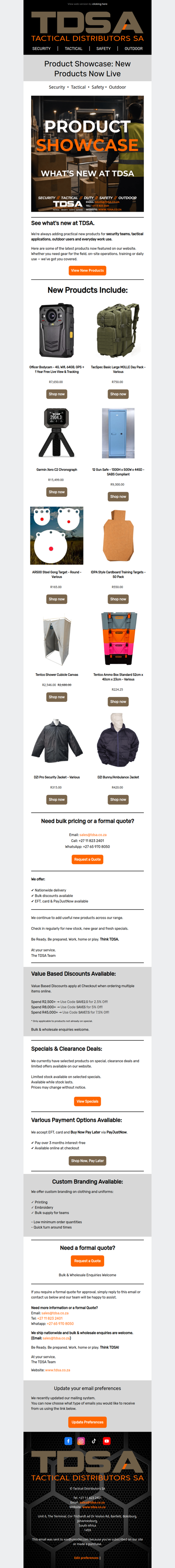 Product Showcase: See What’s New at TDSA