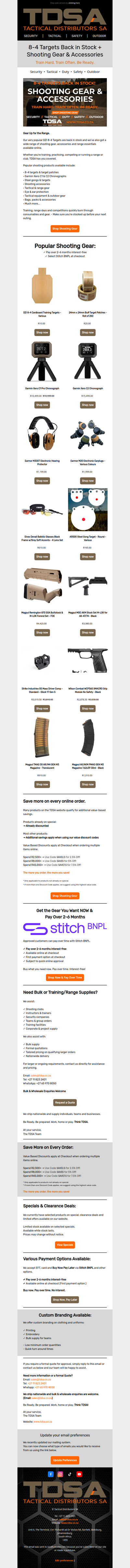 Shooting Gear & Accessories - 8-4 Targets Back in Stock!