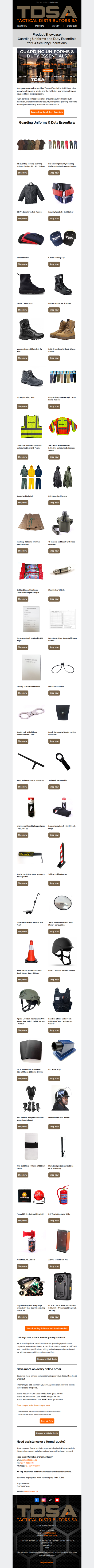 Product Showcase: Guarding Uniforms and Duty Essentials